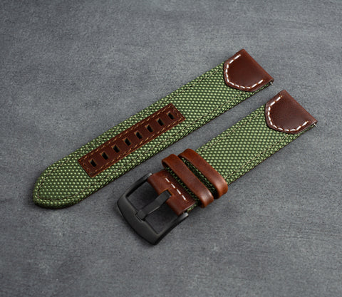 "Normandy" Canvas Strap (green)