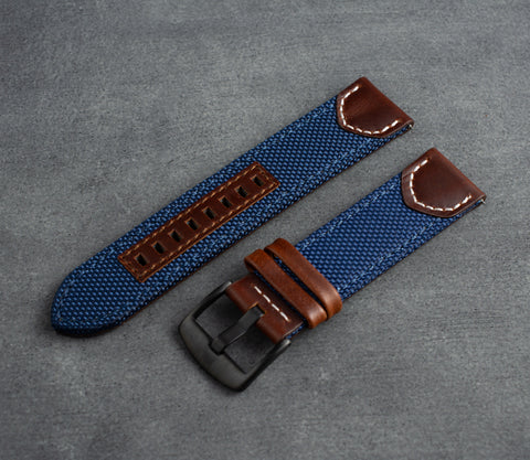 "Normandy" Canvas Strap (Navy)