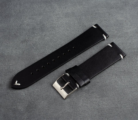 "Frankfurt" Leather Strap (Black)