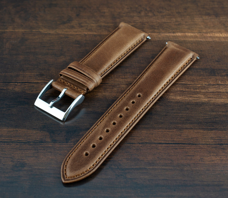 Zermatt Leather Watch Strap (Brown)