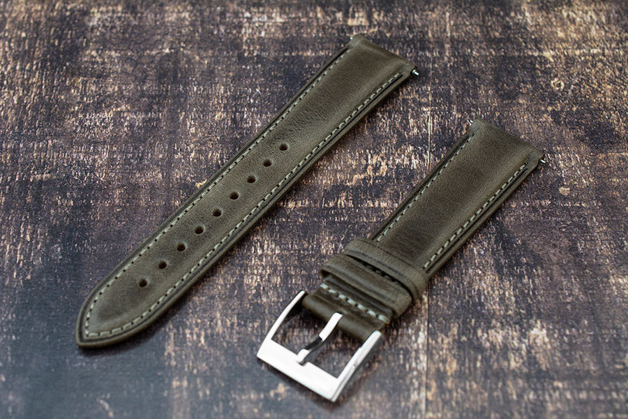 Zermatt Leather Watch Strap (Ash Brown)