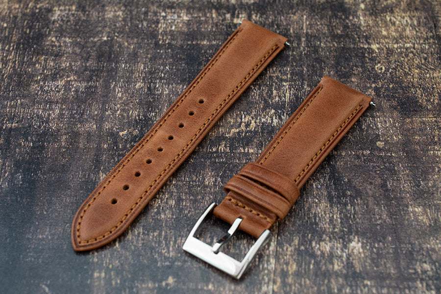 Zermatt Leather Watch Strap (Tan)